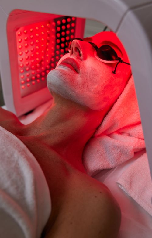 Red light therapy consultation at Living Water Medical Spa